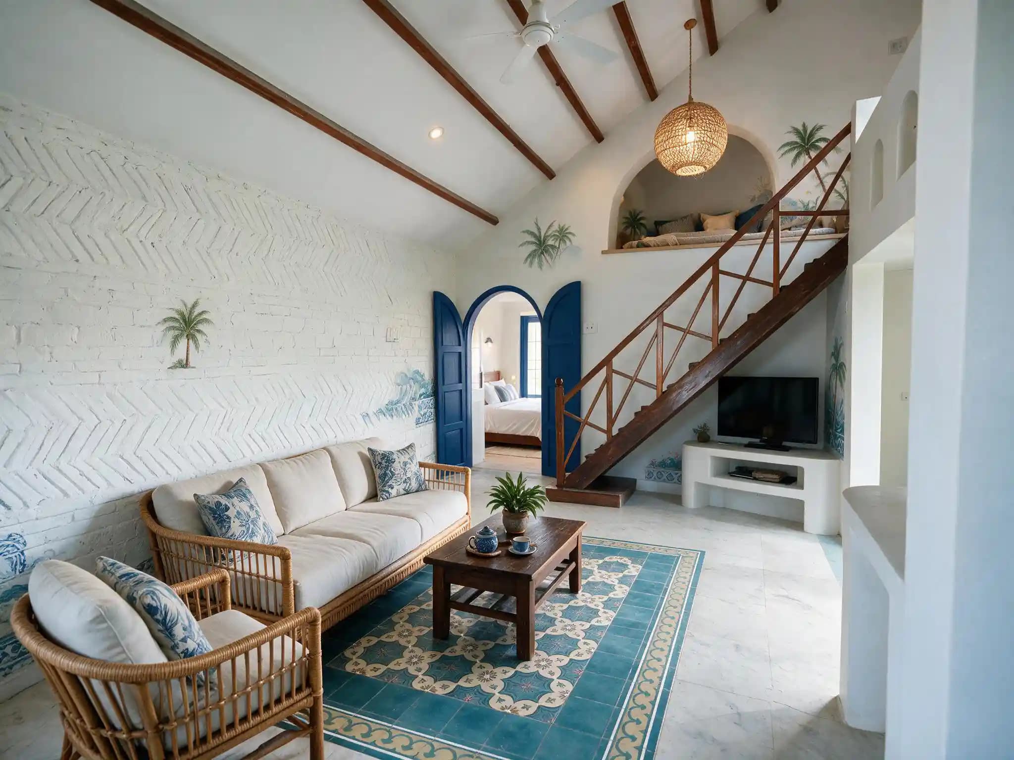 Khu vực nghỉ của Family Suite